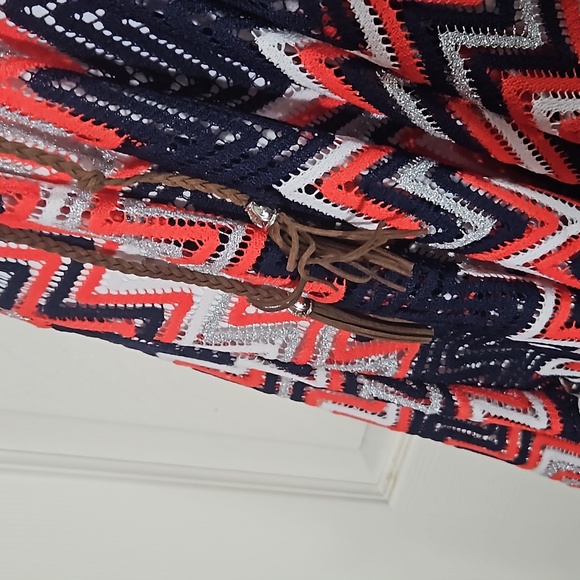 Emily West ,lace with white lining and slip , fun colors ,sleeveless - Picture 5 of 14